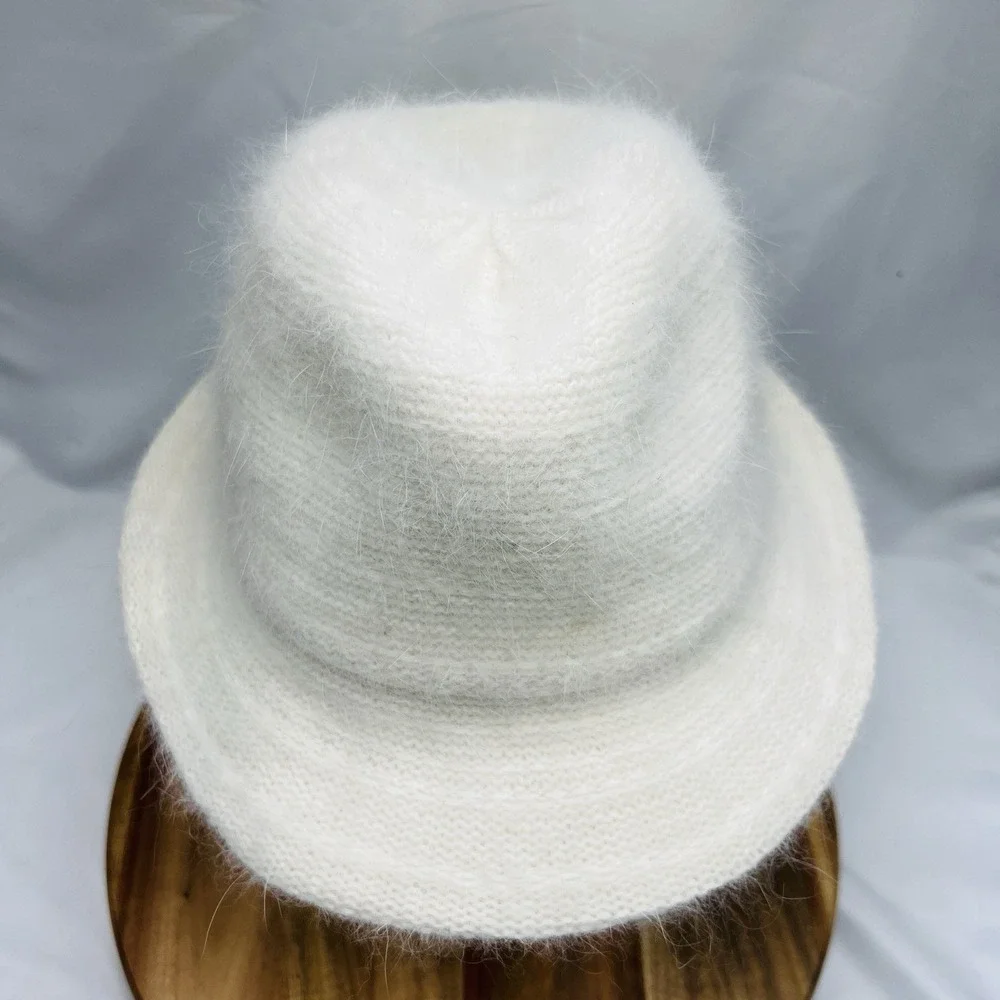 Wallaroo Fiona Cloche Fedora Bucket Hat SPF 50 Angora Blend Boho Cozycore Fuzzy